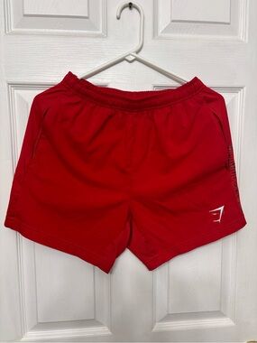Gymshark Men's Bold Red Athletic Shorts